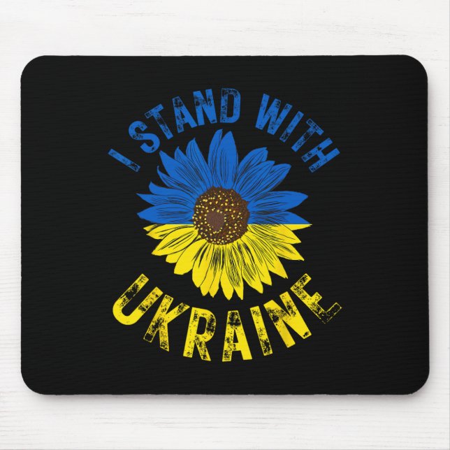 Unterstütze Ukraine Ich stehe mit der ukrainischen Mousepad (Vorne)