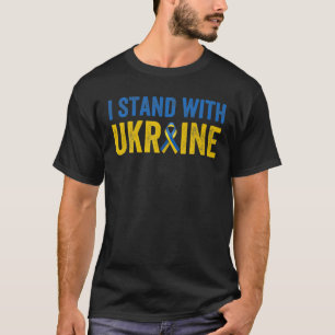 Unterstütze Ukraine Ich stehe mit Ukraine Band Fla T-Shirt