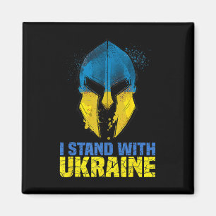 Unterstütze Ukraine Ich stehe mit Ukraine Spartan  Magnet