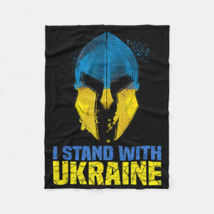 Unterstütze Ukraine Ich stehe mit Ukraine Spartani Fleecedecke