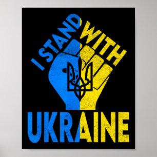 Unterstütze Ukraine Ich stehe mit Ukraine Ukrainis Poster