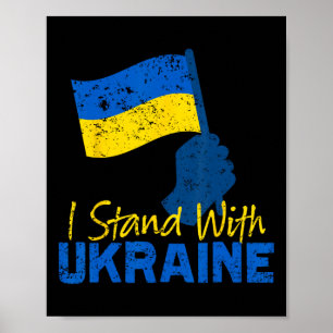 Unterstütze Ukraine Ich stehe mit Ukraine Ukrainis Poster