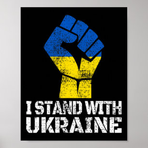 Unterstütze Ukraine Ich stehe mit Ukraine Ukrainis Poster