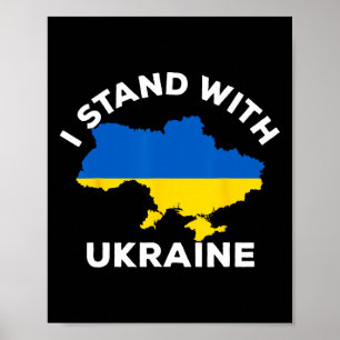 Unterstütze Ukraine Ich stehe mit Ukraine Ukrainis Poster