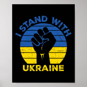Unterstütze Ukraine Ich stehe mit Ukraine Ukrainis Poster