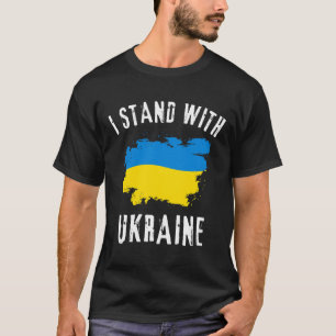 Unterstütze Ukraine Ich stehe mit Ukraine Ukrainis T-Shirt