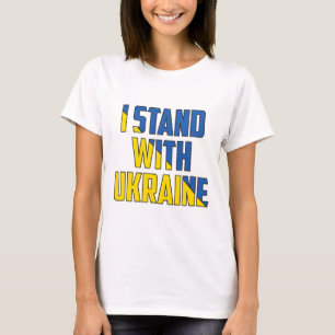 Unterstütze Ukraine Ich stehe mit Ukraine Ukrainis T-Shirt