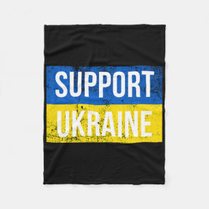 Unterstütze Ukraine Patriotische ukrainische Flagg Fleecedecke