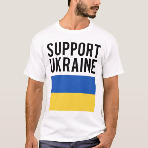 Unterstütze Ukraine - Schwarze Fettschrift - Ukrai T-Shirt