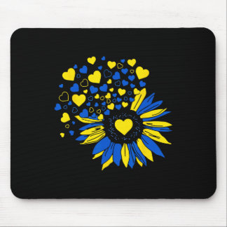 Unterstütze Ukraine Sonnenblume Ukrainische Flagge Mousepad