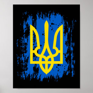 Unterstütze Ukraine Steh mit Ukraine Ukrainische F Poster