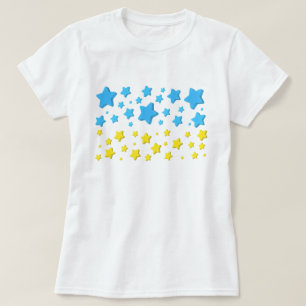 Unterstütze Ukraine T-Shirt Ukrainische Flagge Ste