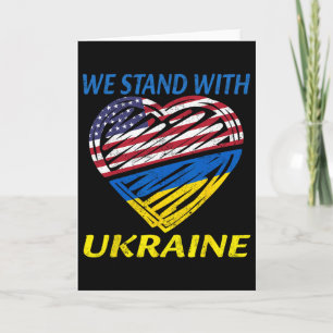 Unterstütze Ukraine Wir stehen hinter der Ukraine  Karte