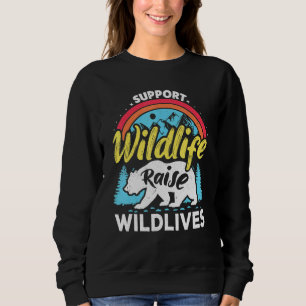 Unterstütze Wildtiere Ziehe Jungen Wilde Kinder Ma Sweatshirt