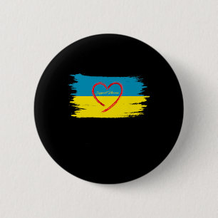 Unterstütze Zalensky Liebe Ukraine Flagge Herz Button