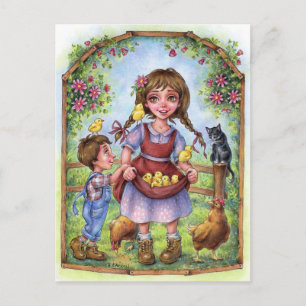 Unterstützen der Hände Postkarte