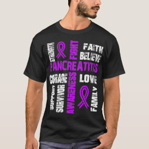 Unterstützen glauben und kämpfen PANCREATITIS T-Shirt