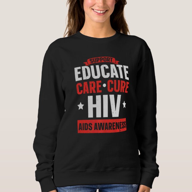 Unterstützen Sie Bilden Sie Sich Kümmern Sie Sich  Sweatshirt (Vorderseite)