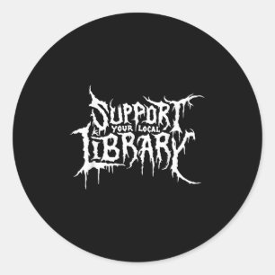 Unterstützen Sie das Bookwortdesign Ihres lokalen  Runder Aufkleber