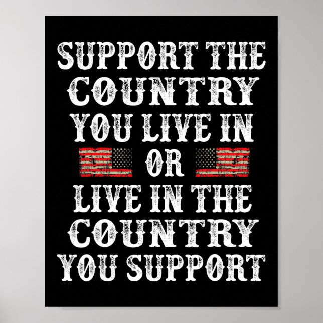 Unterstützen Sie das Land, in dem Sie am 4. Juli i Poster (Vorne)