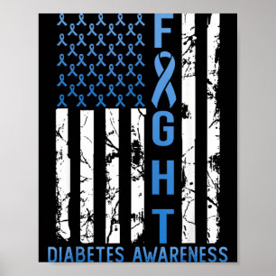 Unterstützen Sie den Kampf USA-Flagge Typ 2 Typ 1  Poster