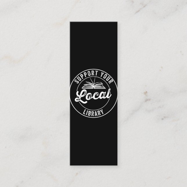 Unterstützen Sie den lokalen Bibliotheksmagnet-Sch Treuekarte (Vorderseite)