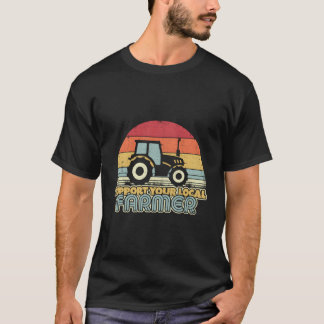 Unterstützen Sie den Retrotraktor Ihres lokalen Ba T-Shirt