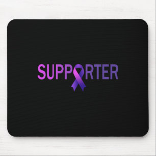 Unterstützen Sie den Weltkrebstag Lavendel-Grafik Mousepad