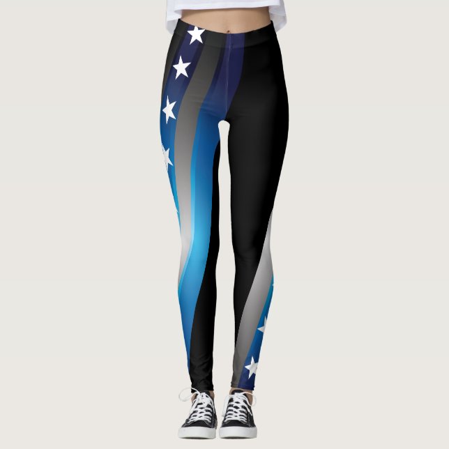 Unterstützen Sie die blauen Leggings (Vorderseite)