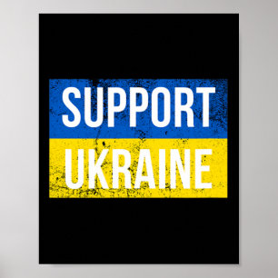 Unterstützen Sie die ukrainische patriotische ukra Poster