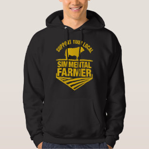 Unterstützen Sie Ihr lokales Simmental Bauer Cow R Hoodie