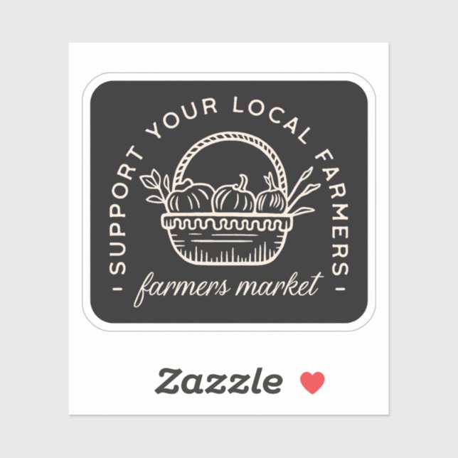 Unterstützen Sie Ihre lokalen Bauer Aufkleber (Blatt)