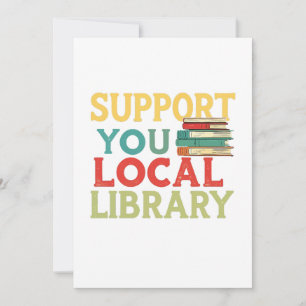 Unterstützen Sie Ihre örtliche Bibliothek Bücherle Feiertagskarte