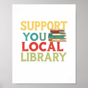 Unterstützen Sie Ihre örtliche Bibliothek Bücherle Poster