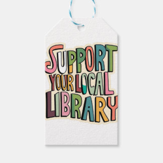 Unterstützen Sie Ihre örtliche Bibliothek, die Les Geschenkanhänger