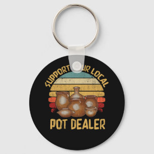 Unterstützen Sie Ihre Pot-Händler-Potterie Vintag Schlüsselanhänger