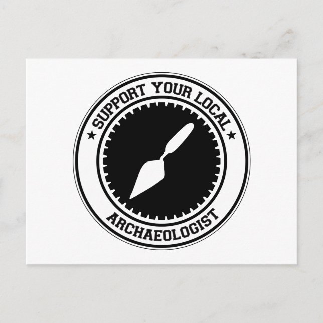 Unterstützen Sie Ihren Archäologen vor Ort Postkarte (Vorderseite)