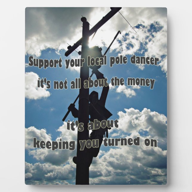 Unterstützen Sie Ihren Lineman Fotoplatte (Vorderseite)