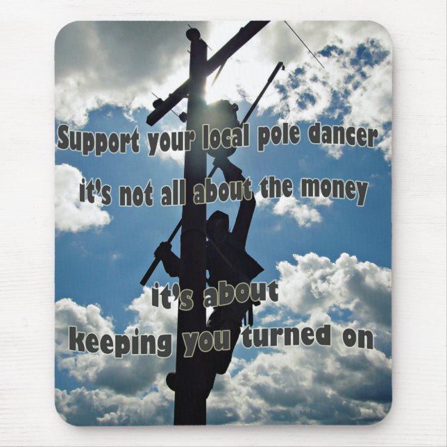 Unterstützen Sie Ihren Lineman Mousepad (Vorne)