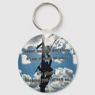 Unterstützen Sie Ihren Lineman Schlüsselanhänger