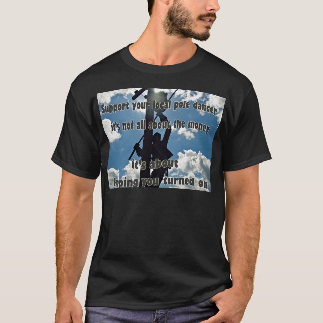 Unterstützen Sie Ihren Lineman T-Shirt (Vorderseite)
