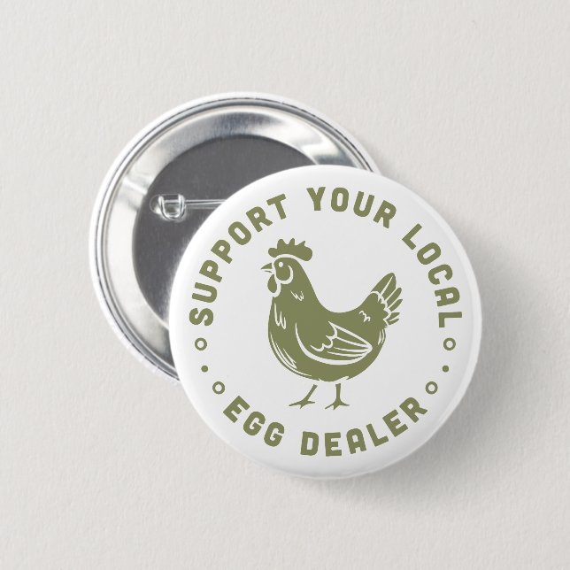 Unterstützen Sie Ihren örtlichen Eierhändler lusti Button (Vorne & Hinten)