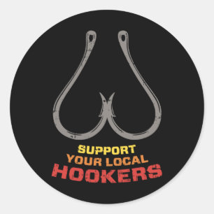 Unterstützen Sie Ihren örtlichen S Funny Funny Fis Runder Aufkleber