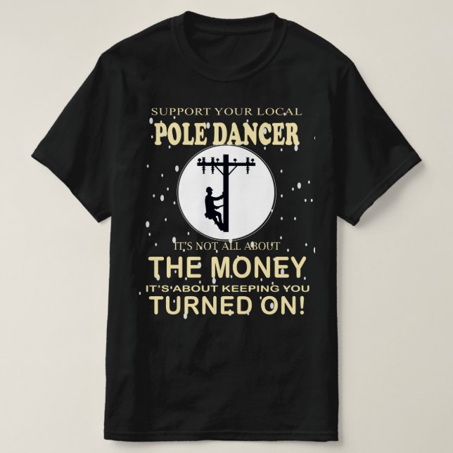 Unterstützen Sie Ihren Tänzer Funny Lineman T-Shirt (Design vorne)