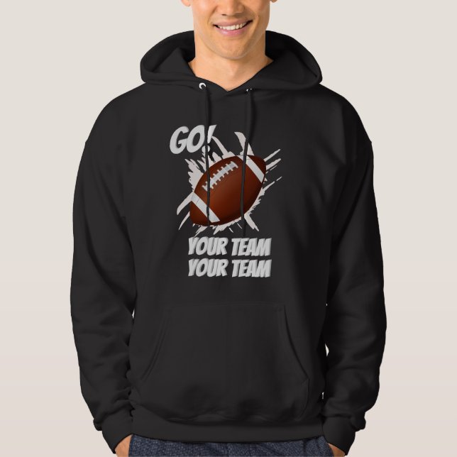 Unterstützen Sie Ihren Touchdown Splash Ihres Fußb Hoodie (Vorderseite)
