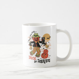 Unterstützen Sie Ihren Trick oder Ihre Behandlung Kaffeetasse