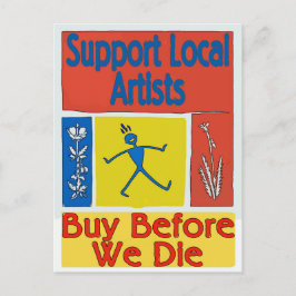 Unterstützen Sie lokale Künstler, kaufen Sie vor d Postkarte