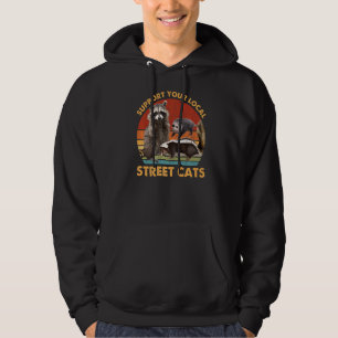 Unterstützen Sie lokale Straßenkatzen! Raccoon Sku Hoodie