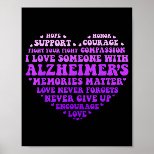 Unterstützen Sie Love Heimers Bewusstsein Herz-Typ Poster
