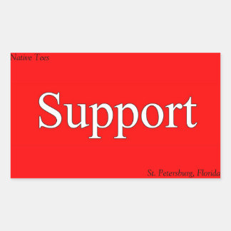 Unterstützen Sie St. Pete Native T-Shirt Stickers! Rechteckiger Aufkleber
